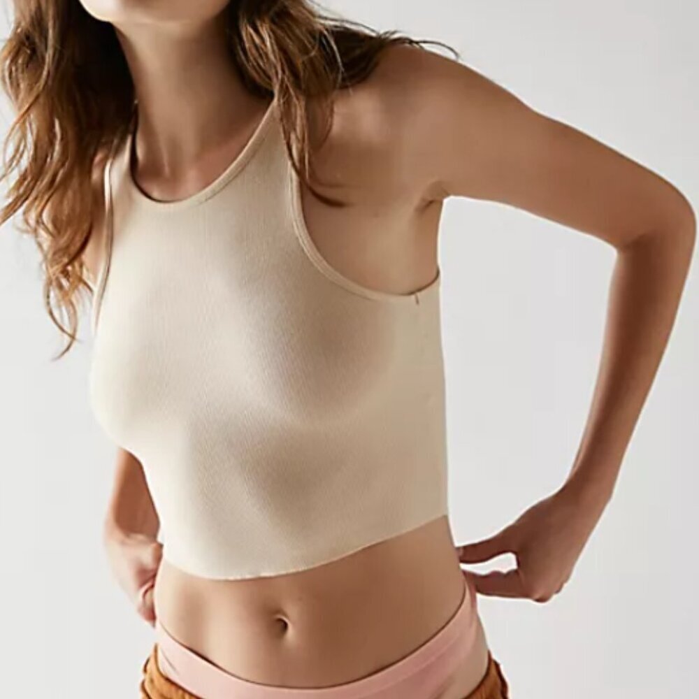 NWT Free People Tan Intimately Crop Top - Size M/L